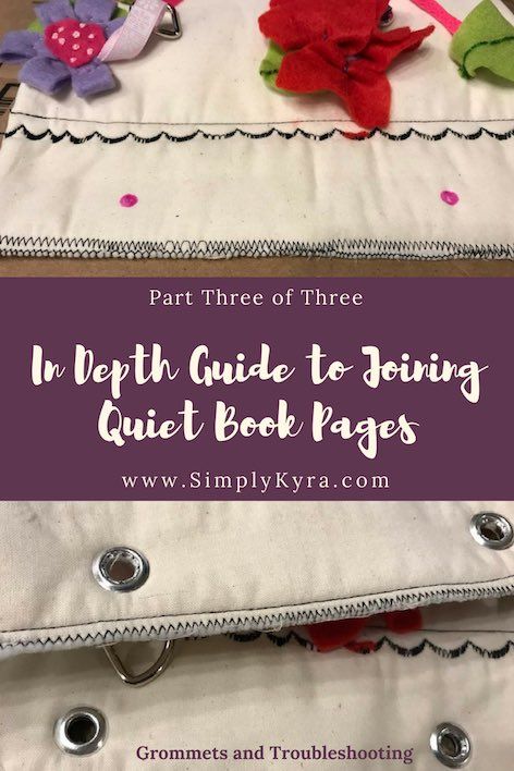 The final post is up on how I joined my quiet book pages! This one includes how I attached my grommets. Hope you enjoy and I can't wait to see your pages.