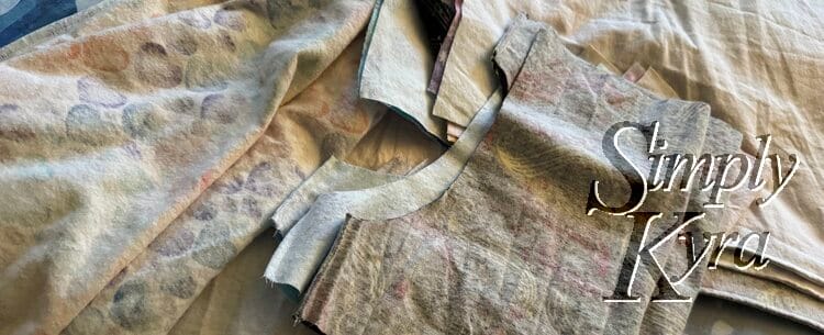 Previous pieces now sewn and ready for the next batch process.