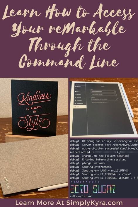 Image is a set of collages along with the title: Learn How to Access Your remarkable Through the Command Line