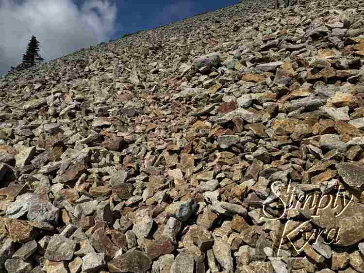 The rocks looked cool as a I paused for a moment.
