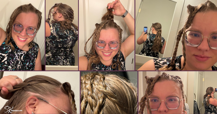 Collage of my hair in progress.