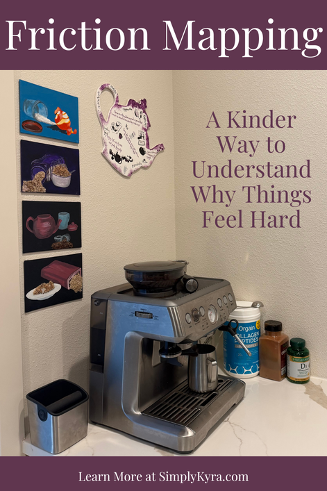 Pinterest geared image showing my post title, images from below, and my main URL.