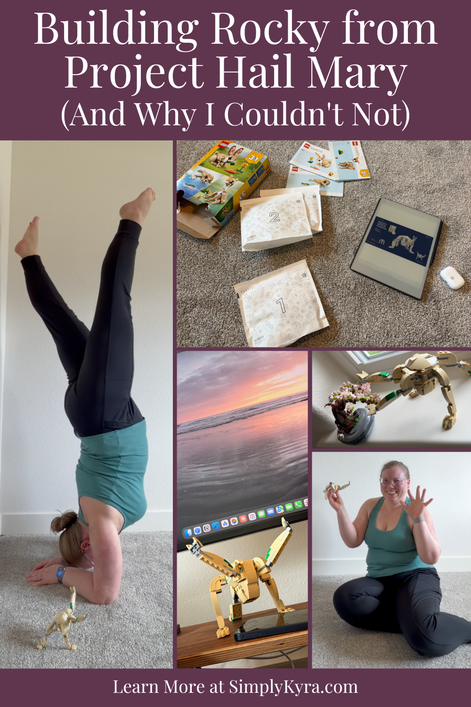 Pinterest geared image showing my post title, images from below, and my main URL.