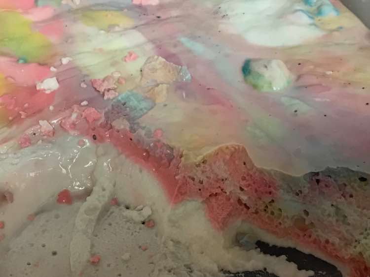 Frozen Oobleck Color Mixing Sensory Play