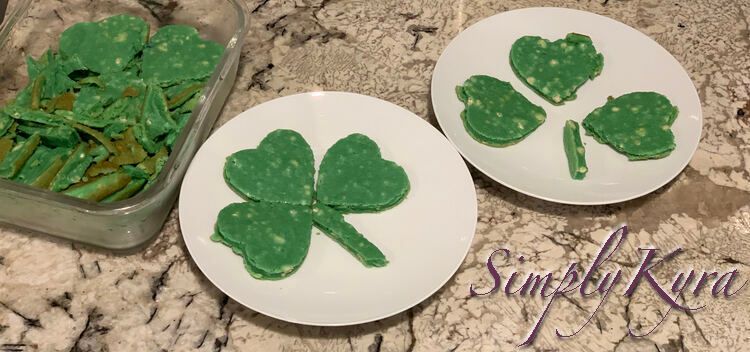 Easy Saint Patrick's Day Themed Shamrock Sheet Pan Pancakes