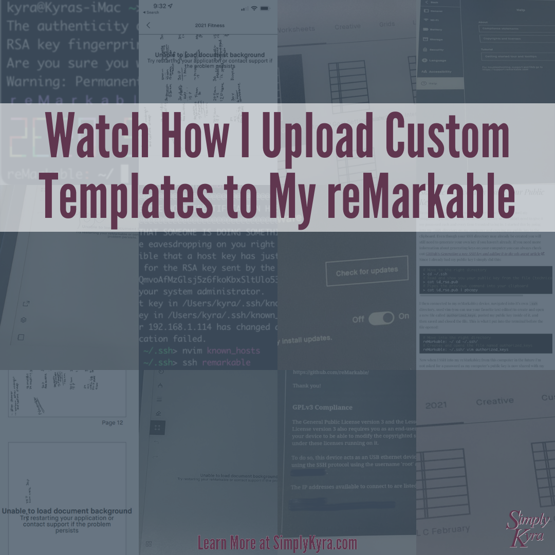 Watch How I Upload Custom Templates to My reMarkable