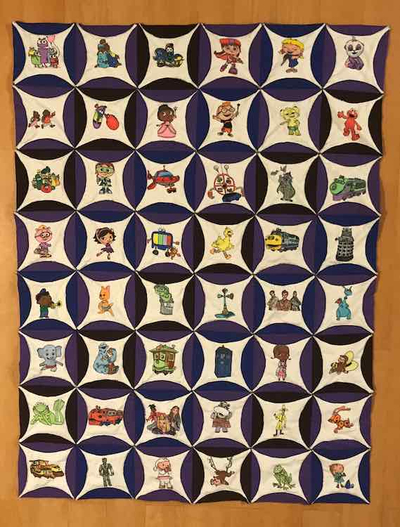 Overhead shot of current quilt stage.