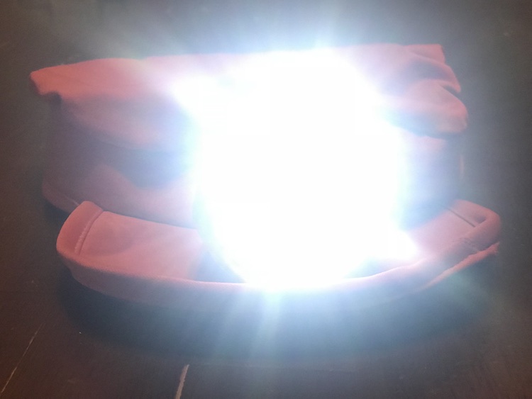 A working train light on the hat that can be easily turned off and on by me… and the batteries are accessible to replace.