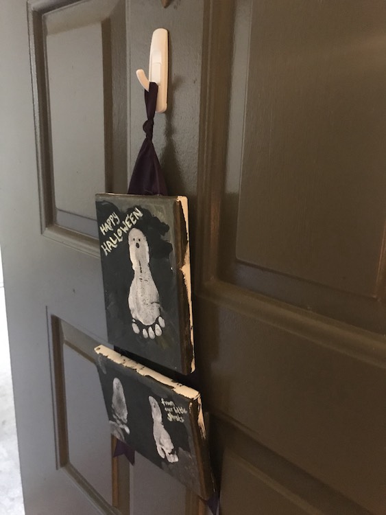 Nothing like your little ghosts bidding you welcome when you come home.