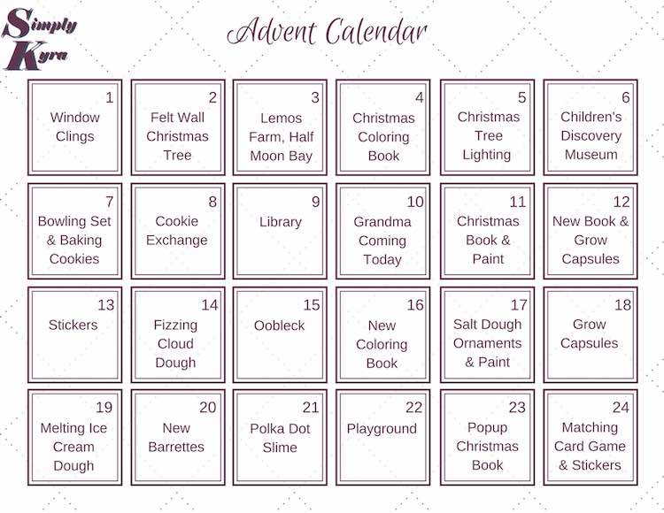 Last year’s advent calendar.