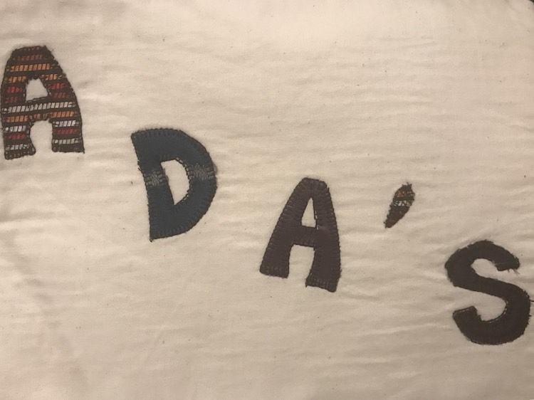 The entire applique of Ada’s name.
