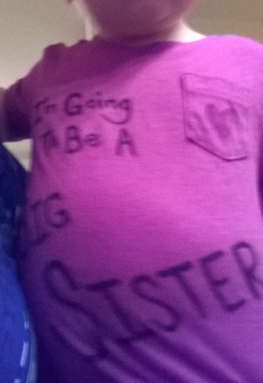 I'm going to be a big sister