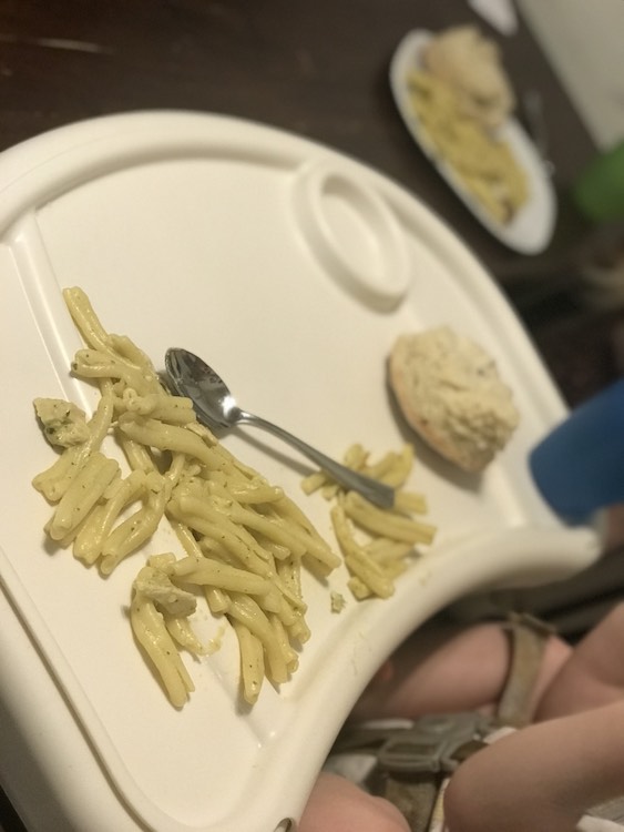 I served the top of our bread bowls to the kids to go with their pasta.