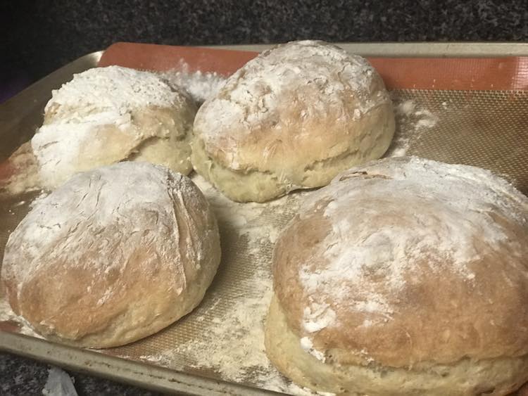 Large buns cook longer and work perfectly as bread bowls if you cut into the middle of them.