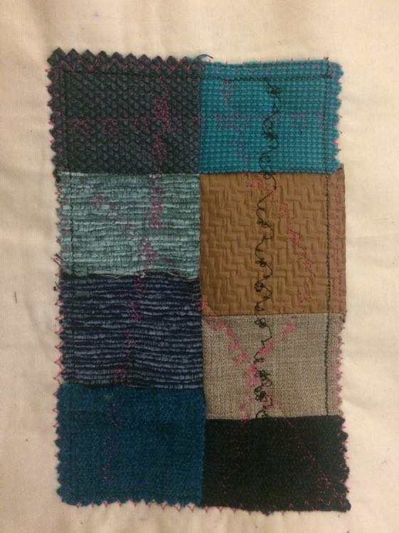 I also used other colors of thread and sewed decorative stitches to show through the zippers.