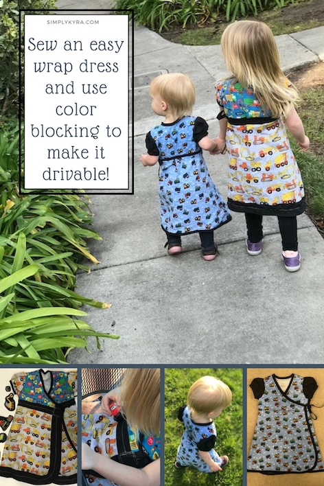 Sew an easy wrap dress through Candy Castle Patterns. I then went and color blocked it to make it drivable for my 52 Week Sewing Challenge.