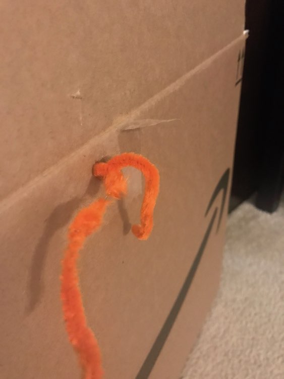 You can try to do a knot to keep it from pulled out of the box.