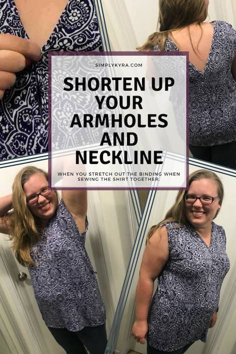 Shorten Up Your Armholes and Neckline