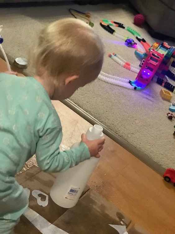 Zoey got into the action when she woke up from naptime.