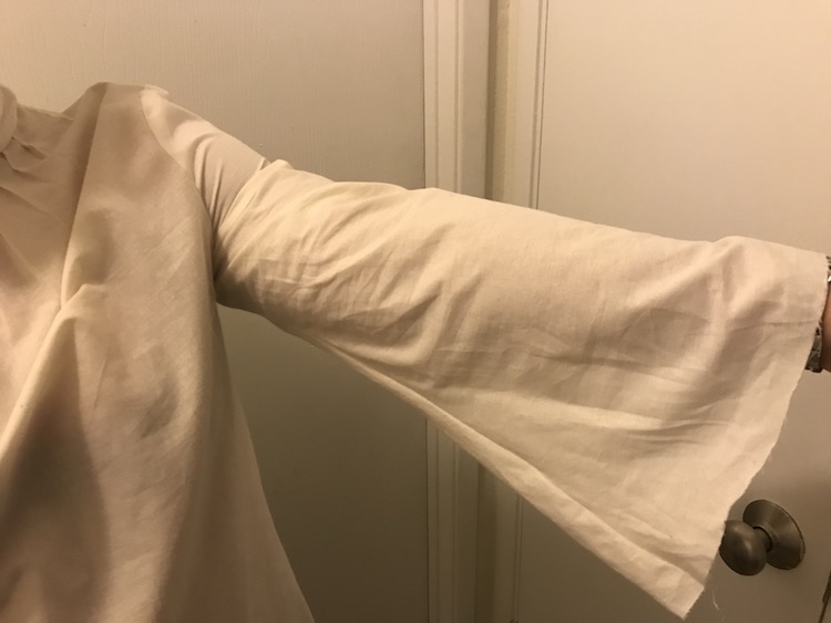 The first muslin was tight around my upper arms so I decided to do a full bust adjustment to the front pattern piece.