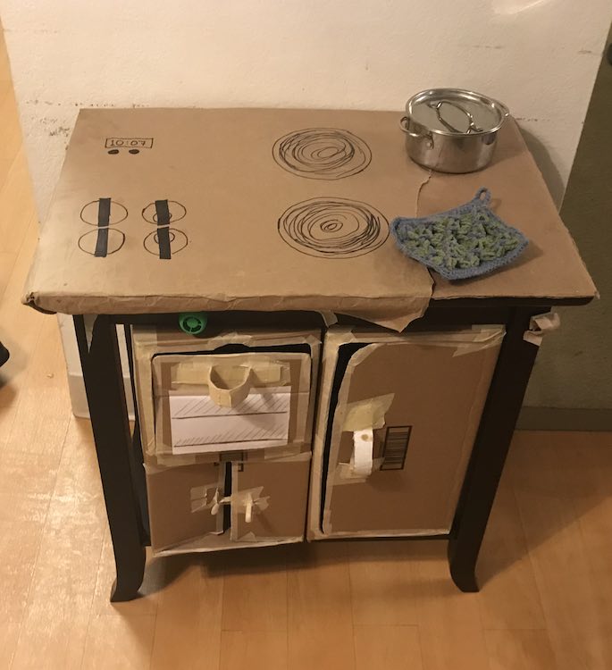 Kitchen set from an end table.