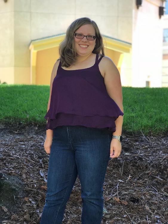 Front of the chiffon camisole.