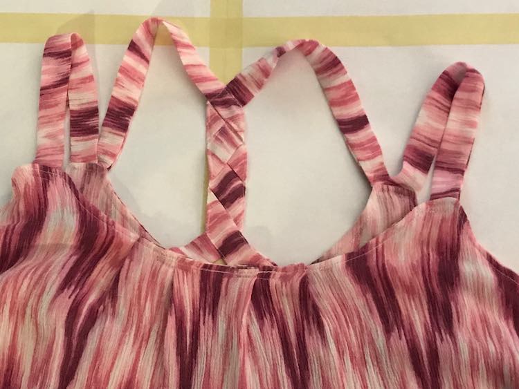 Back of the finished camisole.