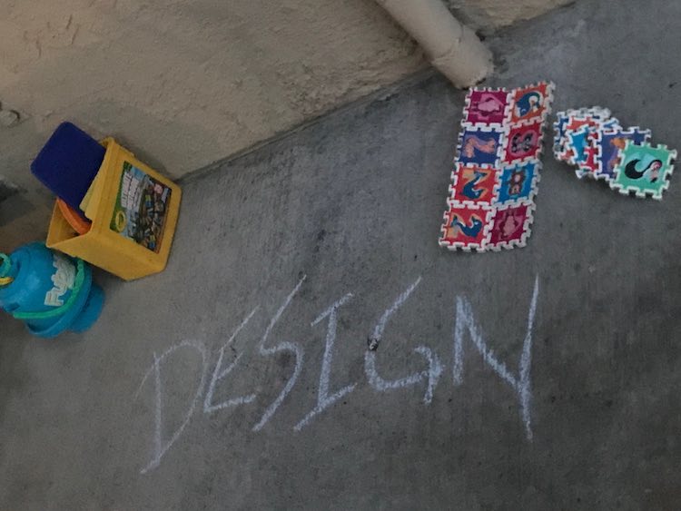 Instead of hiding the sidewalk chalk after I wrote out the stations I instead left it out along with the outside puzzle and our fubble bubbles. If someone wanted to use them they were available.
