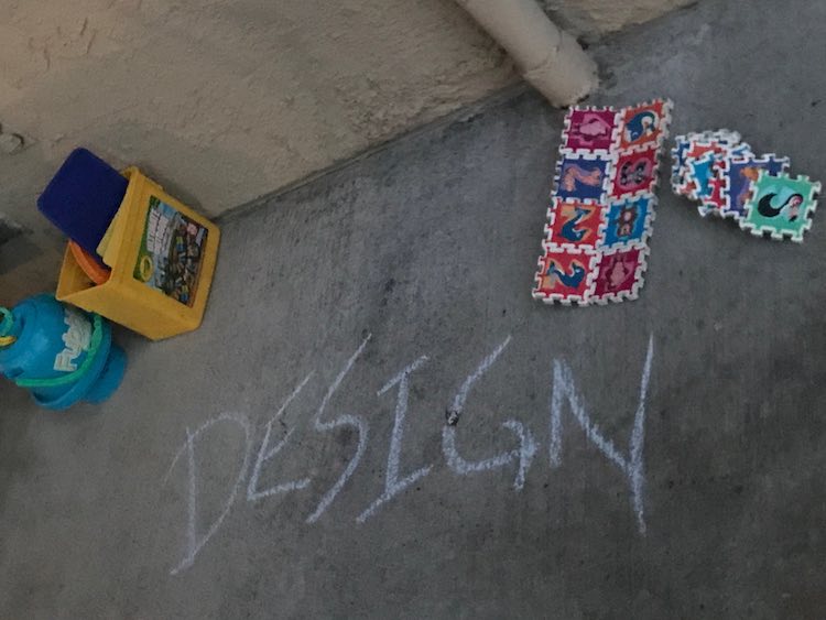 Instead of hiding the sidewalk chalk after I wrote out the stations I instead left it out along with the outside puzzle and our fubble bubbles. If someone wanted to use them they were available. 