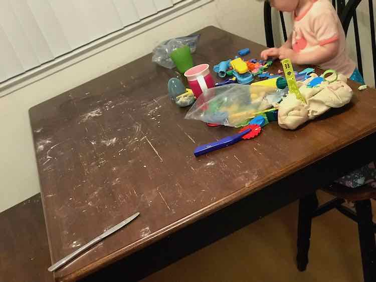 Zoey continued to play for awhile while I debated if we needed more playdough.