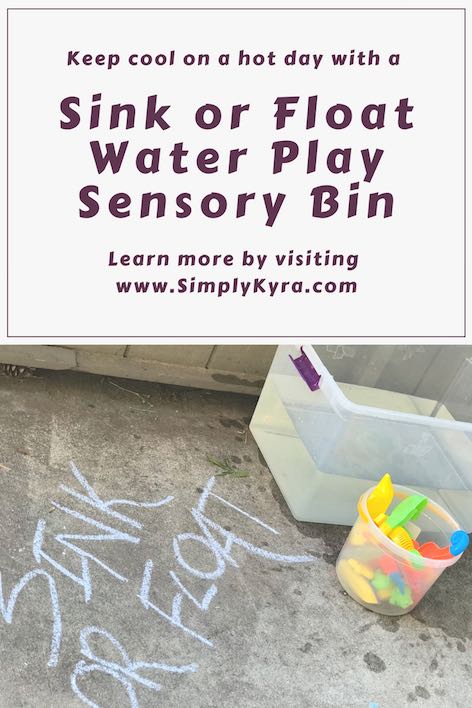 Sink or Float Water Play Sensory Bin