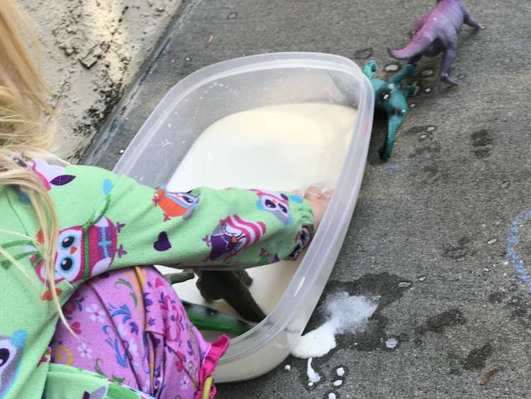 Ada playing with oobleck.