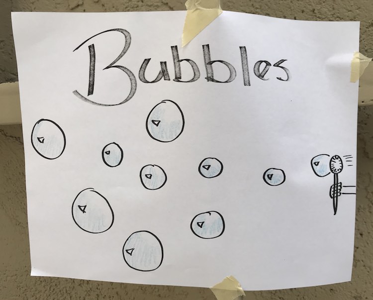 Bubble mix sign.