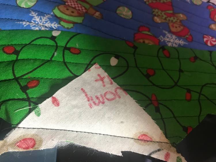 In this case I cut a triangle and sewed it on.