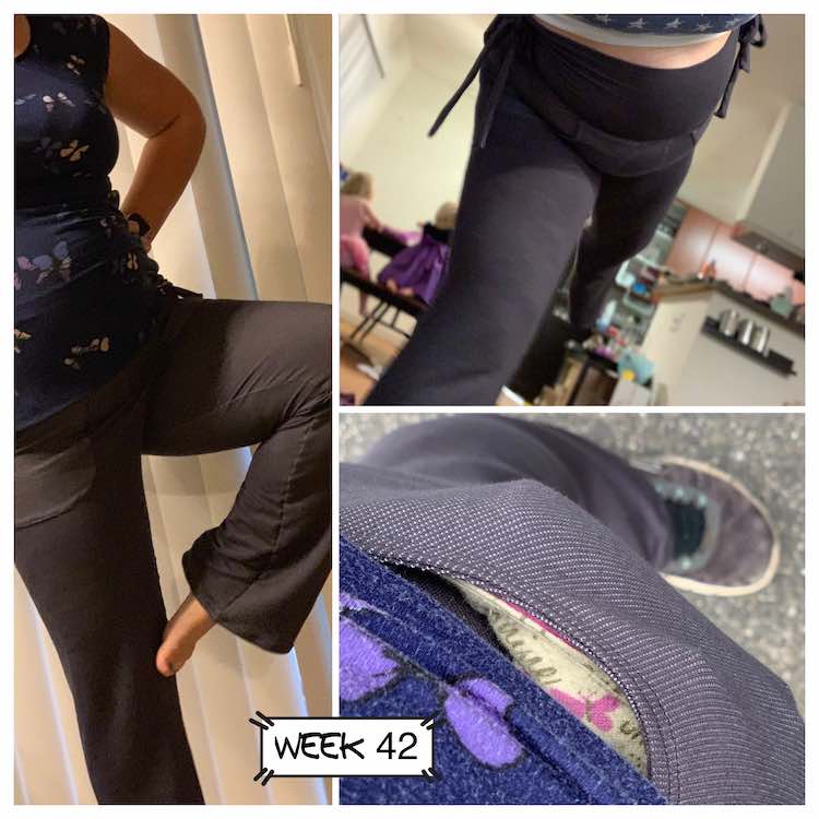 Three views of the pippa pants.
