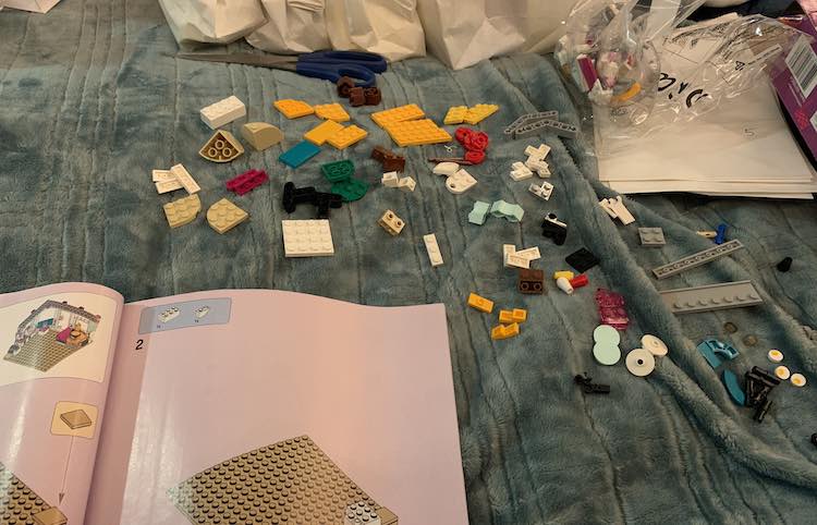 The next bag I went through was the wrong bag so I ended up separating the pieces looking for the 'missing' piece. Packaging went quicker after separating the pieces.
