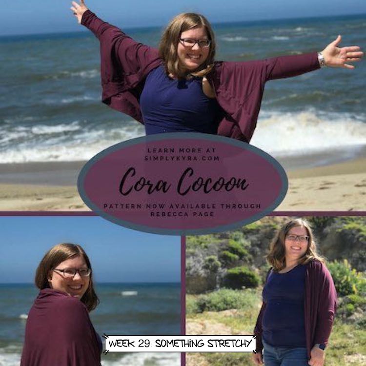 Comfy Cora Cocoon at the ocean.