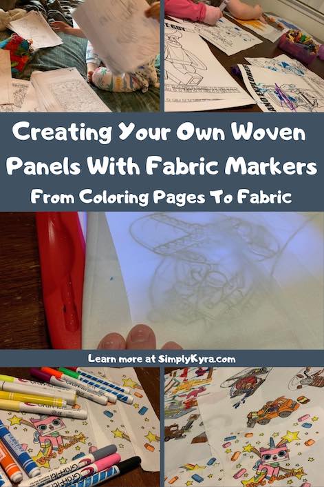 When you can't find what you want in store why not create it yourself? I used coloring pages to sketch out LEGO® images on white woven fabric and later colored them in. The perfect custom fabric to use with your sewing patterns.