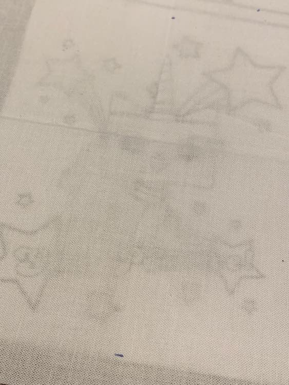 Confirming the placement of the image within the fabric space.