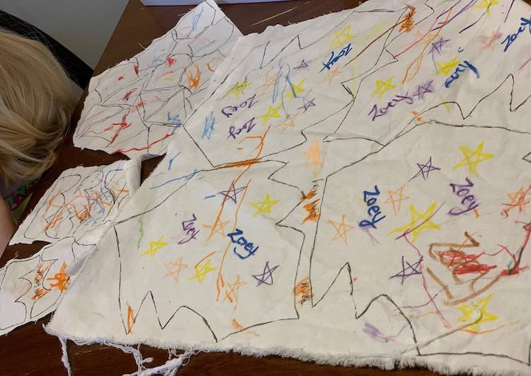 Zoey's final pieces.