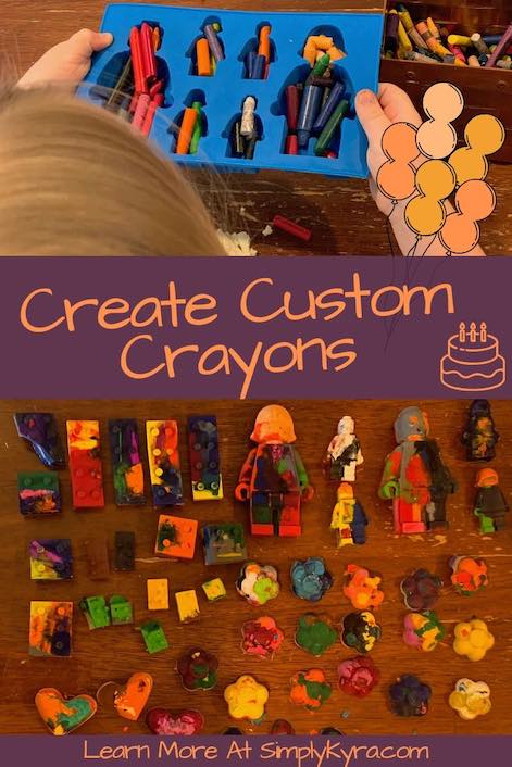 pinterest image of making crayons.