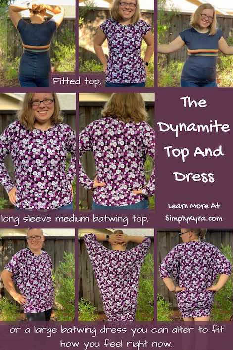 Pinterest image showing several views of the four garments I sewed up.