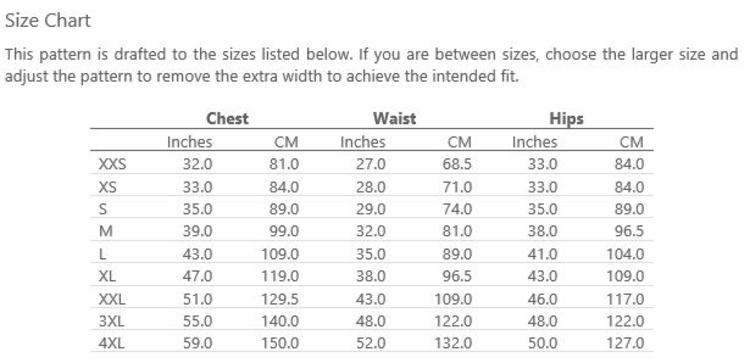 Image shows the size chart for the men's Toronto Tee. 