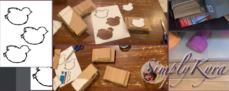 Image is a collage of four photos showing the process described.