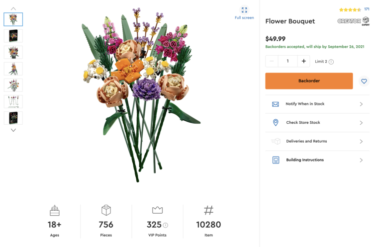 A Comparison of the LEGO® Flower Bouquet, Tulips, and Roses