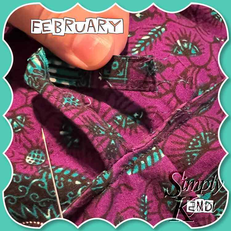 Image shows a single image showing the ripped hanger with a green/teal border. Overtop it says "February" and "2nd".